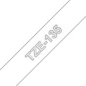 Brother TZE-135 DirectLabel white on Transparent Laminat 12mm x 8m for Brother P-Touch TZ 3.5-18mm/6-12mm/6-18mm/6-24mm/6-36mm image
