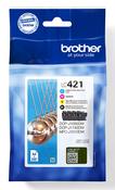 Brother LC-421VAL Ink cartridge multi pack Bk,C,M,Y, 4x200 pages Pack=4 for Brother DCP-J 1050 image