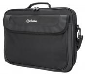 Manhattan Cambridge Laptop Bag 15.6", Clamshell Design, Black, LOW COST, Accessories Pocket, Document Compartment on Back, Shoulder Strap (removable), Equivalent to Targus TAR300, Notebook Case, Three Year Warranty image