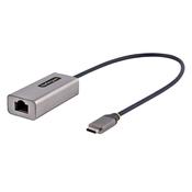 StarTech.com USB-C to Ethernet Adapter, USB 3.0 to Gigabit Ethernet Network Adapter - 10/100/1000 Mbps, USB-C to RJ45 Ethernet Adapter (GbE), 12in Attached Cable, Driverless Install image