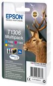 Epson C13T13064012/T1306 Ink cartridge multi pack C,M,Y XL 3x10.1ml Pack=3 for Epson Stylus BX 320/SX 525/WF 3500 image