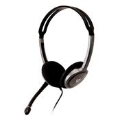 V7 HA212-2EP headphones/headset Wired Head-band Calls/Music Black, Silver image
