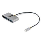 StarTech.com 3-Port USB-C Hub with Ethernet - 3x USB-A - Gigabit Ethernet - USB 3.0 5Gbps - Bus-Powered - 1ft/30cm Long USB Type-C Host Cable - GbE - Portable USB-C to USB-A Hub image