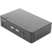 StarTech.com 2 Port HDMI KVM Switch - Single Monitor 4K 60Hz Ultra HD HDR - Desktop HDMI 2.0 KVM Switch with 2 Port USB 3.0 Hub (5Gbps) and 4x USB 2.0 HID, Audio - Hotkey Switching - TAA image