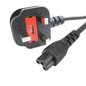 StarTech.com 6ft (2m) UK Laptop Power Cable, BS 1363 to C5 (Clover Leaf), 2.5A 250V, 18AWG, UK Laptop Replacement Cord, Printer Power Cable, Laptop Charger Cord, Laptop Power Brick Cord image