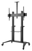 Manhattan Trolley Mount Stand for TV &amp; Monitors, For screens: 70" to 120", VESA compatability: all between 200x200 to 1000x600mm - check the dimensions of the four mounting holes on back of screen to ensure it fits, Max 140kg, Height adjustable 1250 to 16 image