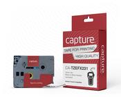 Capture CA-TZEFX231 label-making tape Black on white image