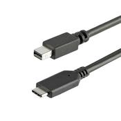 StarTech.com 1 m (3.3 ft.) USB-C to Mini DisplayPort Cable - 4K 60Hz - Black image
