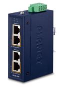 PLANET Industrial 2-port 10/100/1000T Gigabit Ethernet (10/100/1000) Power over Ethernet (PoE) Blue image