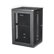 StarTech.com 4-Post 18U Wall Mount Network Cabinet with 1U Shelf, 19" Hinged Wall-Mounted Server Rack for Data / AV / Electronics / Computer Equipment, Flexible Vented Rack Enclosure image