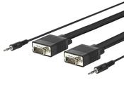 Vivolink PROVGAS15 video cable adapter 15 m VGA (D-Sub) + 3.5mm Black image