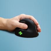 R-Go Tools Ergonomic mouse R-Go HE Break with break software, medium (hand size 165-185 mm), left-handed, Bluetooth, black image