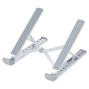 StarTech.com Foldable Laptop Riser Stand, Portable Height Adjustable Ergonomic Laptop Stand, Ventilated Aluminum Frame Supports 22lb (10Kg), Tilt/Raised/Angled Laptop/Tablet Stand, Collapsible Design image