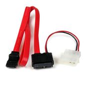 StarTech.com 20in Slimline SATA to SATA with LP4 Power Cable Adapter image