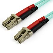 StarTech.com 7m (22ft) LC/UPC to LC/UPC OM3 Multimode Fiber Optic Cable, Full Duplex 50/125µm Zipcord Fiber Cable, 100G, Low Insertion Loss, LSZH Fiber Jumper Cord image