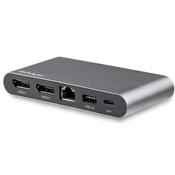 StarTech.com USB C Dock - 4K Dual Monitor DisplayPort - Mini Laptop Docking Station - 100W Power Delivery Passthrough - GbE, 2-Port USB-A Hub - USB Type-C Multiport Adapter - 3.3' Cable image