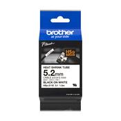 Brother HSE-211E Heat Shrink Tubes black on white 5,2mm x 1,5m for Brother P-Touch TZ 3.5-18mm HSE/24mm HSE/36mm HSE image
