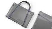 MAXCases Extreme Shell-F3 Slide Case for Lenovo 300e/100e and 300w/100w G4 Chromebook 11" (ver 82W0/82W1 for 100e) (NOT 83G) (Gray/Clear)