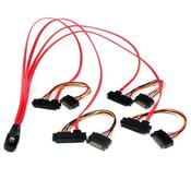 StarTech.com 50cm Internal Serial Attached SCSI Mini SAS Cable - SFF8087 to 4x SFF8482 image