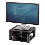 Fellowes Computer Monitor Stand with 3 Height Adjustments - Premium Monitor Riser Plus with Cable Management - Ergonomic Adjustable Monitor Stand for Computers - Max Weight 36KG/Max Size 21" - Graphite image