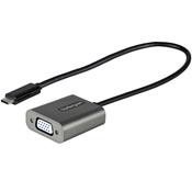 StarTech.com USB C to VGA Adapter - 1080p USB Type-C to VGA Adapter Dongle - USB-C (DP Alt Mode) to VGA Monitor/Display Video Converter - Thunderbolt 3 Compatible - 12" Long Attached Cable - Upgraded Version of CDP2VGA image