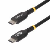 StarTech.com 1m USB-C Charging Cable, USB-IF Certified USB C Cable, 240W PD EPR, USB 2.0 Type-C Laptop Charger Cord, USB-C Data Transfer Cable, TPE Jacket, M/M image