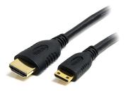 StarTech.com 1m Mini HDMI to HDMI Cable with Ethernet - 4K 30Hz High Speed Mini HDMI to HDMI Adapter Cable - Mini HDMI Type-C Device to HDMI Monitor/Display - Durable Video Converter Cord image