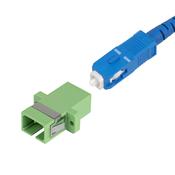 StarTech.com SC to SC Coupler 10 Pack, OS2 Single Mode SC Fiber Optic Coupler with Flange, SC/APC Simplex Adapter image
