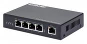 Intellinet 4-Port Gigabit Ultra PoE Extender, Adds up to 100 m (328 ft.) to PoE Range, 90 W PoE Power Budget, Four PSE Ports with up to 30 W Output, IEEE 802.3bt/at/af Compliant, Metal Housing image