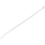 StarTech.com 10"(25cm) Cable Ties - 1/8"(4mm) wide, 2-5/8"(68mm) Bundle Diameter, 50lb(22kg) Tensile Strength, Nylon Self Locking Zip Ties w/Curved Tip, 94V-2/UL Listed, 1000 Pack - White image