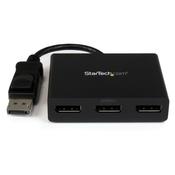 StarTech.com 3-Port Multi Monitor Adapter - DisplayPort 1.2 MST Hub to Dual 4K 30Hz &amp; 1x 1080p - Video Splitter for Extended Desktop Mode on Windows PCs Only - DP to 3x DP Monitors