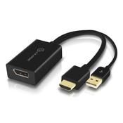 ALOGIC HDMI Male to DisplayPort Female Adapter with USB Cable for Power - BLACK image