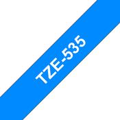 Brother TZE-535 DirectLabel white on blue Laminat 12mm x 8m for Brother P-Touch TZ 3.5-18mm/6-12mm/6-18mm/6-24mm/6-36mm image