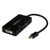 StarTech.com Travel A/V Adapter: 3-in-1 Mini DisplayPort to VGA DVI or HDMI Converter image