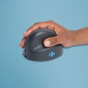 R-Go Tools Vertical mouse R-Go HE Basic, ergonomic mouse, medium (hand size ≥ 185 mm), right-handed, Bluetooth, grey image