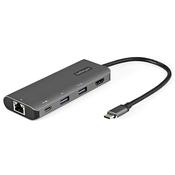 StarTech.com USB C Multiport Adapter - 10Gbps USB Type-C Mini Dock with 4K 30Hz HDMI - 100W Power Delivery Passthrough - 3-Port USB Hub, GbE - USB 3.1/3.2 Gen 2 Laptop Dock - 10" Cable image