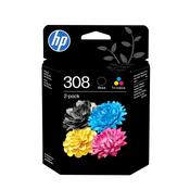 HP 6L6S6UE/308 Printhead cartridge multi pack black + color Pack=2 for HP Envy 6100 image