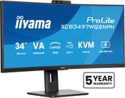 iiyama ProLite XCB3497WQSNPH-B1 computer monitor 86.4 cm (34") 3440 x 1440 pixels UltraWide Quad HD LED Black image