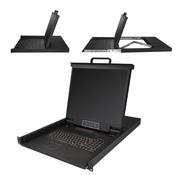 StarTech.com 16 Port Rackmount KVM Console w/ 6ft Cables - Integrated KVM Switch w/ 19" LCD Monitor - Fully Featured 1U LCD KVM Drawer- OSD KVM - Durable 50,000 MTBF - USB + VGA Support image