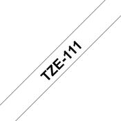 Brother TZE-111 DirectLabel black on Transparent Laminat 6mm x 8m for Brother P-Touch TZ 3.5-18mm/6-12mm/6-18mm/6-24mm/6-36mm
