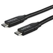 StarTech.com USB-C to USB-C Cable w/ 5A PD - M/M - 1 m (3 ft.) - USB 2.0 - USB-IF Certified image