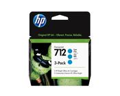 HP 3ED77A/712 Ink cartridge cyan multi pack 29ml Pack=3 for HP DesignJet T 200 image