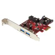 StarTech.com 4 Port PCI Express USB 3.0 Card - 2 External &amp; 2 Internal - SATA Power - UASP Support - 2x Internal (IDC) Motherboard-Style Headers image