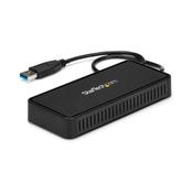 StarTech.com USB 3.0 Mini Dock - Dual Monitor USB-A Docking Station with DisplayPort 4K 60Hz Video &amp; Gigabit Ethernet - 1ft (30cm) cable - Portable USB 3.1 Gen 1 Type-A Laptop Adapter image