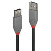 Lindy 5m USB 2.0 Type A Extension Cable, Anthra Line image