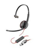 HP Poly Blackwire 3210 Monaural USB-C Headset +USB-C/A Adapter image