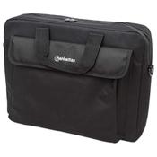 Manhattan London Laptop Bag 15.6", Top Loader, Black, LOW COST, Accessories Pocket, Shoulder Strap (removable), Cheaper alternative to Targus TAR300, Notebook Case, Three Year Warranty image