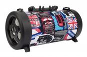 Manhattan London Bluetooth Speaker, Decent Sound Output (3W), 3 hour Playback time, FM Radio, Range 10m, microSD card reader (32GB), Aux 3.5mm connector, USB-A charging cable included, 1200mAH battery, Bluetooth v5, Three Years Warranty image