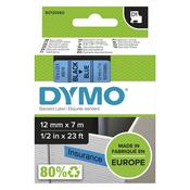 Dymo 45016/S0720560 DirectLabel-etikettes black on blue 12mm x 7m for Dymo D1 6-12mm/19mm/24mm/9-12mm/9-19mm