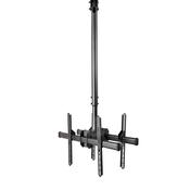 StarTech.com Dual TV Ceiling Mount - Back-to-Back Heavy Duty Hanging Dual Screen Mount with Adjustable Telescopic Pole - Tilt/Swivel/Rotate - VESA Bracket for 32”-75" Displays image